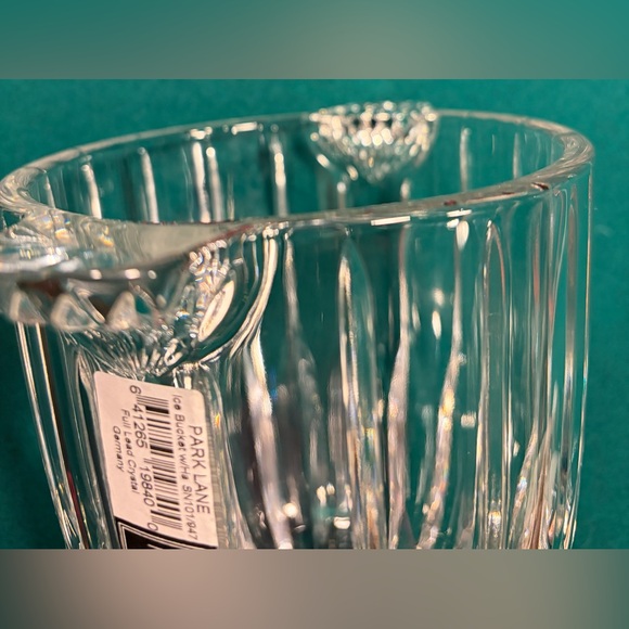 Mikasa Ice Bucket Park Lane Crystal Ice Bucket with Handles Retired 6" Bar Ware - Picture 6 of 12